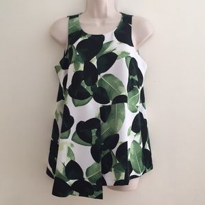 Alfani Palm Leaf Print Tunic Blouse